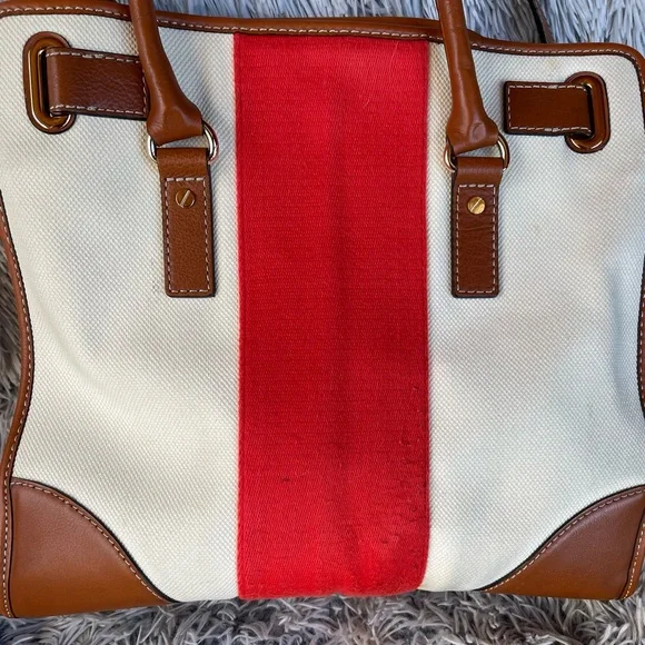 Michael Kors Red and Tan Shoulder Bag